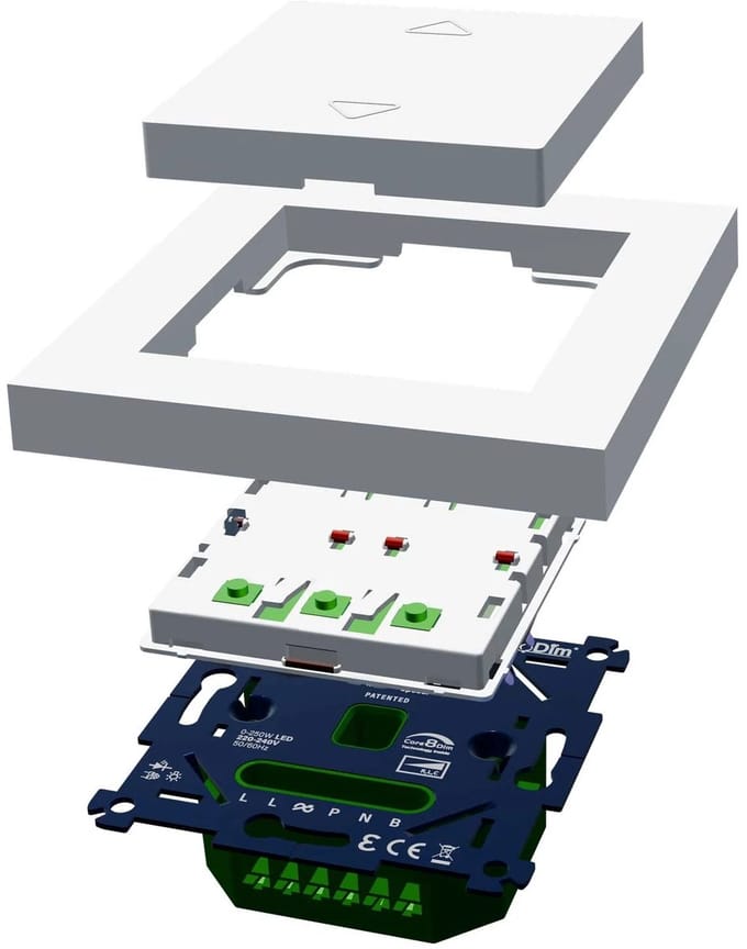 LED Nevenunit voor Tastdimmer / Pulsdrukker Inbouw - EcoDim