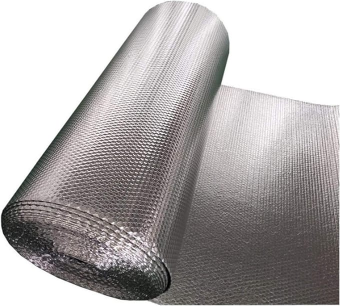 Isolatiefolie - Warmtereflector - Energiebesparing - Dubbelzijdig reflecterend - 10 x 9 meter - Zilver