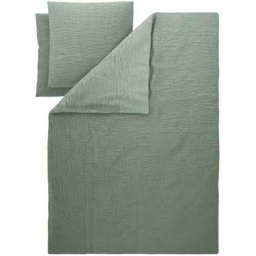 LIVARNO Mousseline dekbedovertrek 240 x 220 cm (groen)