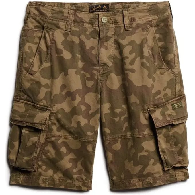 Superdry Core Cargo Short Relaxed Pasvorm Bruin Grootte: 32