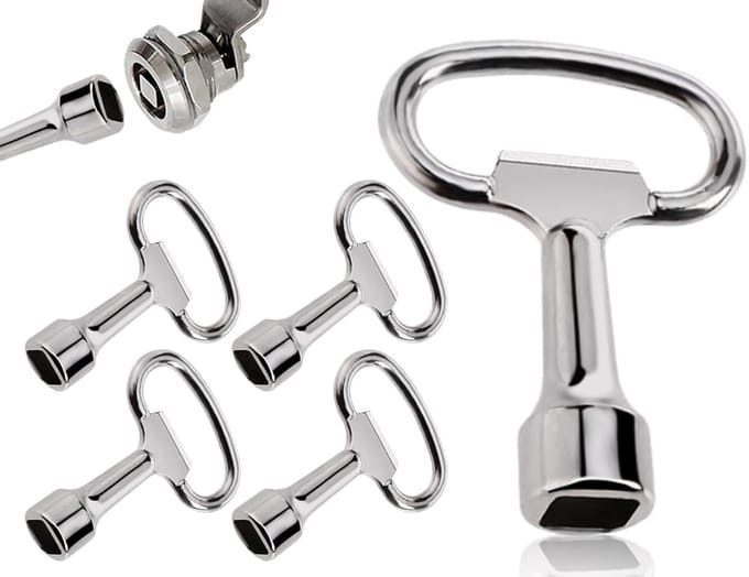 Dailygoods - Set van 4 Vierkante Sleutels voor Diverse Toepassingen