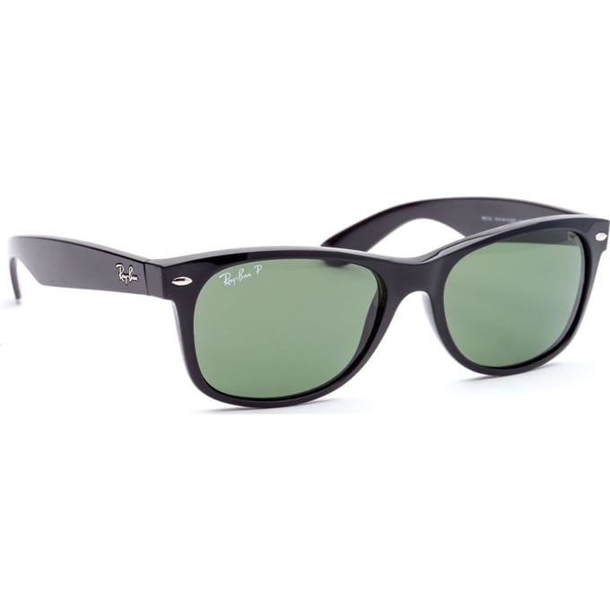 Ray-Ban RB2132 901/58 - zonnebril - New Wayfarer (Classic) - Black/Green - Polarized - 58mm