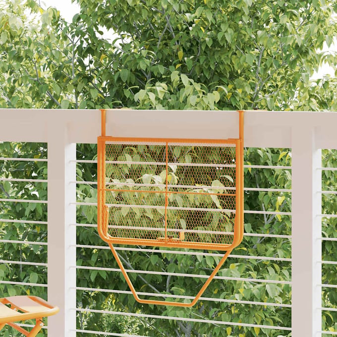 vidaXL - Balkontafel - 60x40 - cm - staal - geel