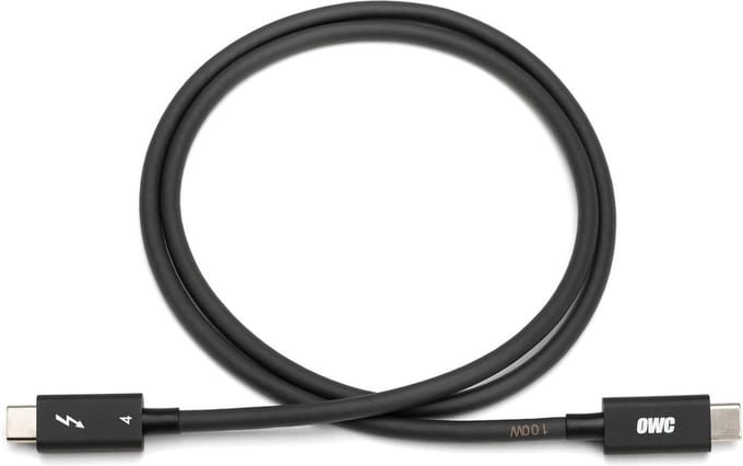 OWC Universele Thunderbolt 3/4, USB-C en USB4 Kabel - 2 Meter - Zwart