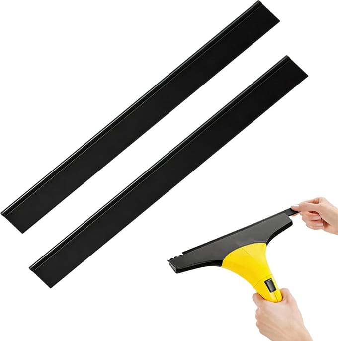 Reserve Rubberen Lip - Wisser Blad - Streeploos Ramen - 280mm Universeel - 2 Stuks - Zwart