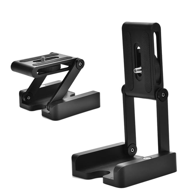 Z-Type Kantelbare Flexibele Opvouwbare Statiefkop 1/4  Montageschroef voor Nikon Canon DSLR black