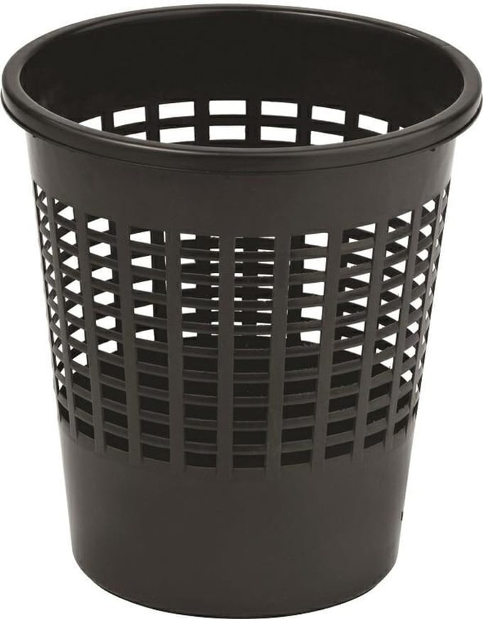 Curver Basic Serie - Papierbak - 10L - Zwart - Kunststof