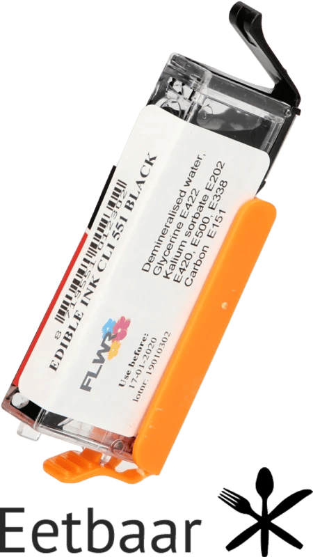 FLWR - Eetbare inkt en accessoires / Eetbaar CLI-551BK / zwart / Geschikt voor Eetbaar