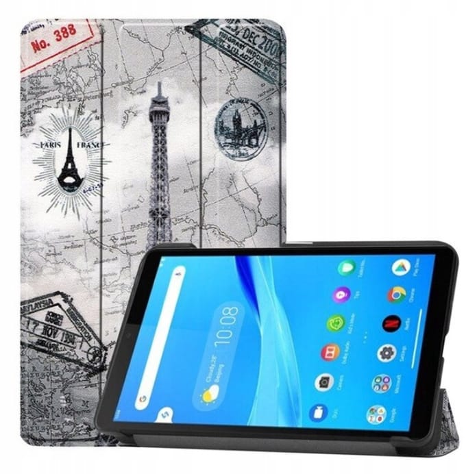 EtuiTab - Lenovo Tab M7 - Tablethoes - Ecologisch Leer - Magneet - Standaardfunctie