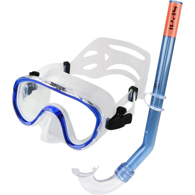 Seac kinder snorkelset Marina - silicone - blauw