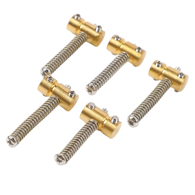 5 Stuks Gecompenseerde Zadels Betere Resonantie Messing Vintage Elektrische Basbrug Zadeltje beige