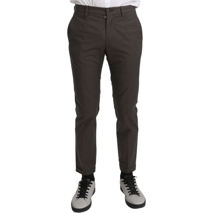 Dolce & Gabbana Bruine Casual Heren Broek 100% Katoen