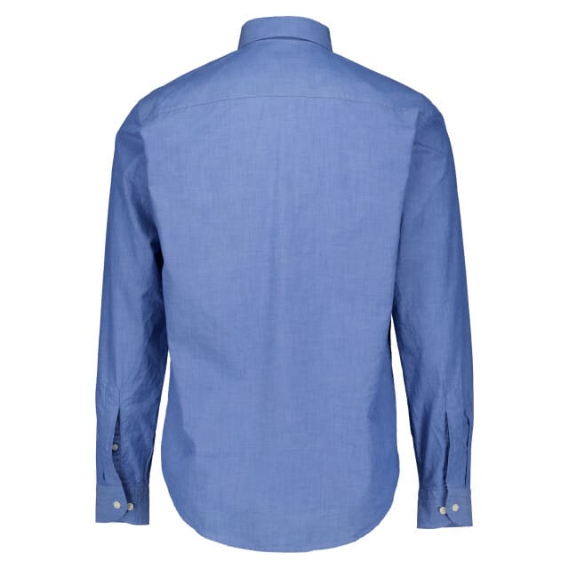 Eton Solid Chambray Shirt Lange Mouw Overhemden Blauw 100014782