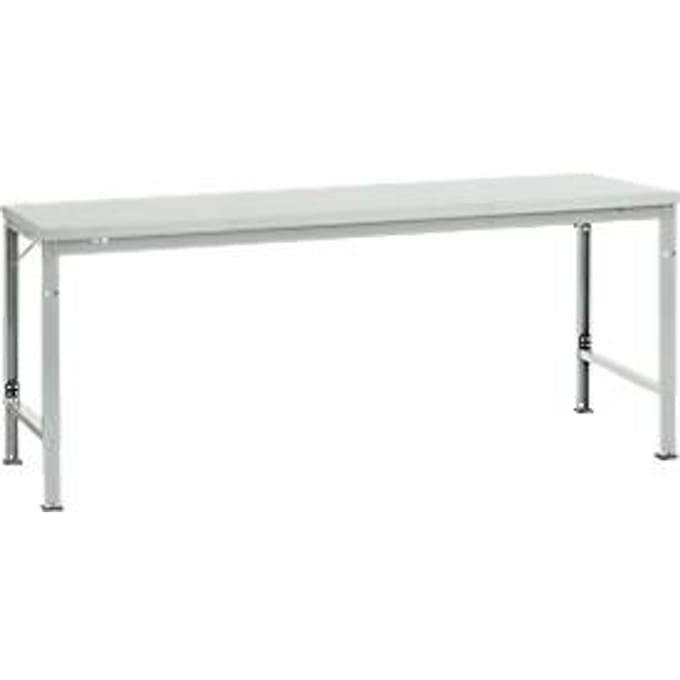 Manuflex basistafel UNIVERSAL Speciaal, 2000 x 1000 mm, kunststof lichtgrijs, lichtgrijs