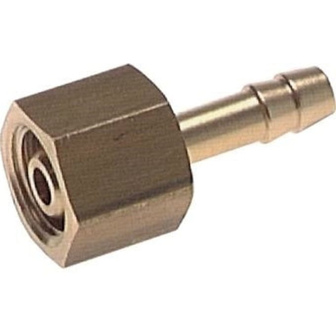 G 1'' x 19mm Messing Slangpilaar met Moer 16 Bar
