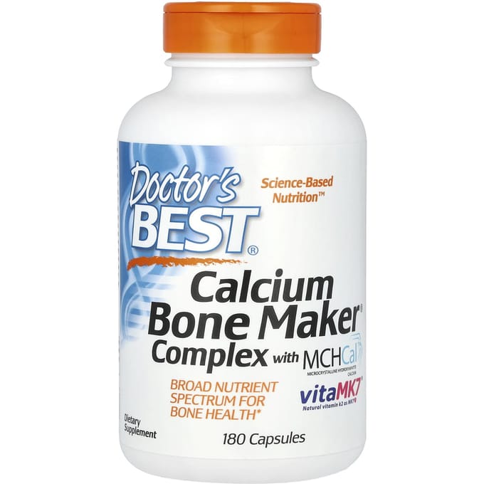 Doctor's Best, Calcium Botmaker Complex met MCHCal en VitaMK7, 180 Capsules