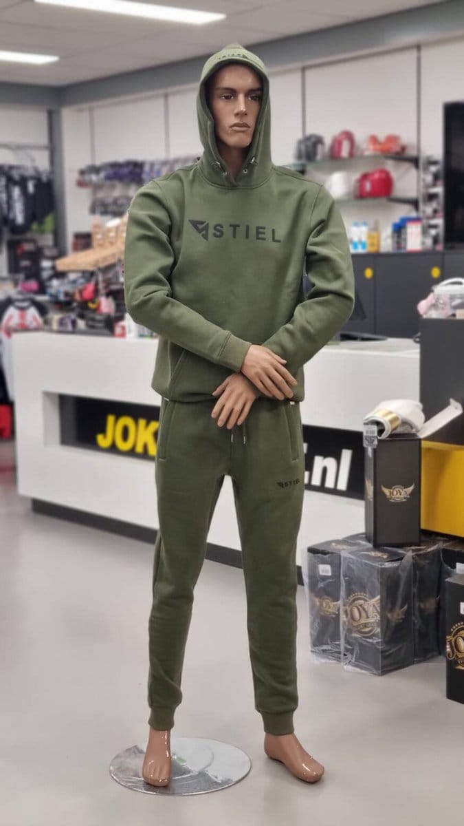 Stiel CottonFit Trainingspak - Katoen - Legergroen - XL