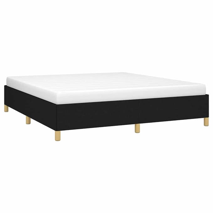 vidaXL - Bedframe - zonder - matras - stof - zwart - 160x200 - cm
