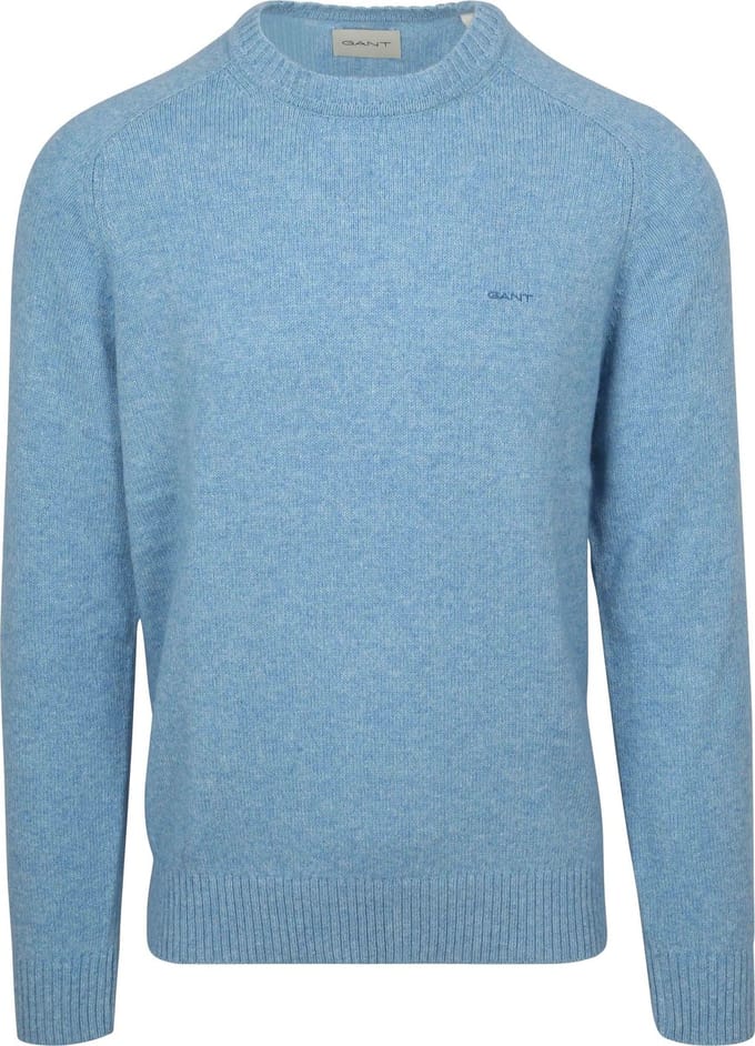 Gant Pullover Wool Blend Lichtblauw - Maat 4XL - Heren