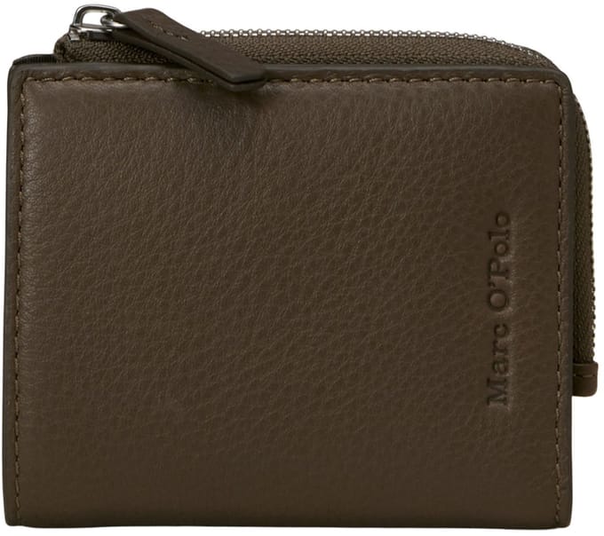 Marc O'Polo Leren portemonnee Manuel Combi Wallet Dark Nickle bruine