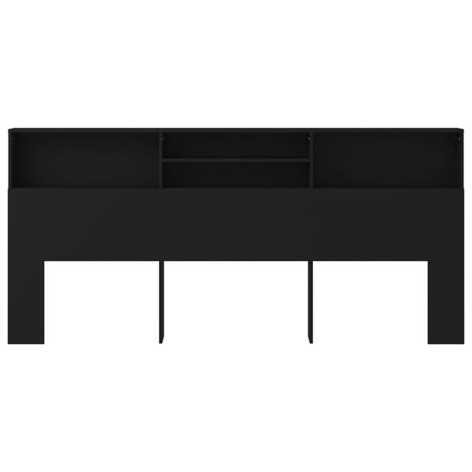 vidaXL - Hoofdbordkast - 220x19x101,5 - cm - zwart