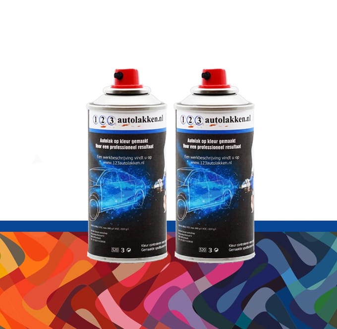 Spuitbus Autolak RENAULT Kleurcode B66 - GRIS ECLIPSE-MET. - 150ml + Spuitbus BLANKE LAK - 150ml