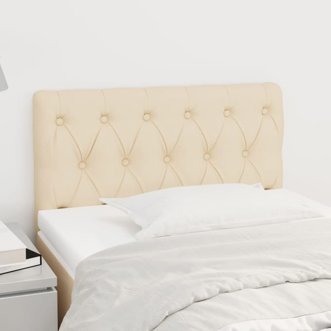 vidaXL - Hoofdbord - 80x7x78/88 - cm - stof - crèmekleurig