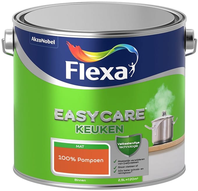 Flexa - Easycare Keuken - 100% Pompoen - Mengverf - 2,5 L