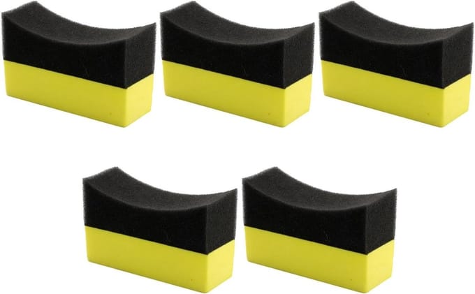 Band Applicator - Reinigingspads - Auto Onderhoud - Ergonomisch Ontwerp - 5 Stuks - Zwart