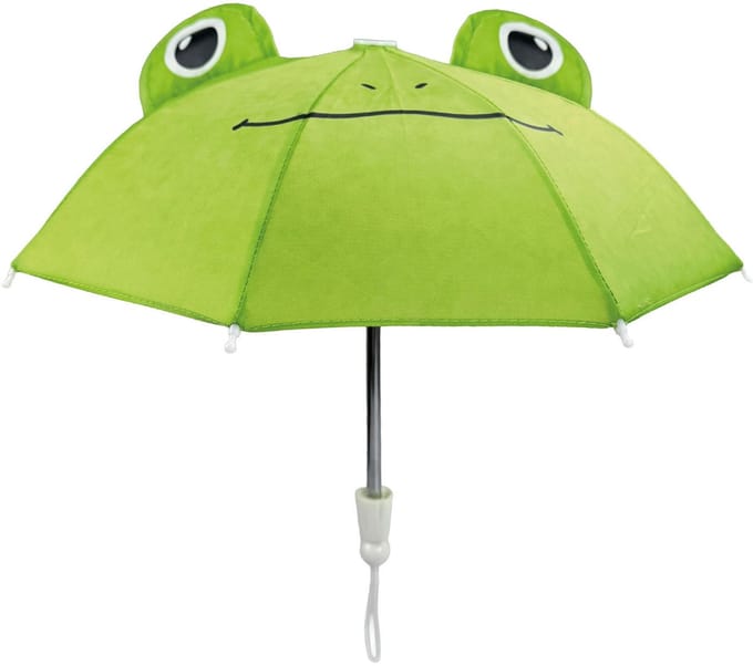 Heless poppenparaplu kikker accessoire groen 32x16 cm speelgoed.