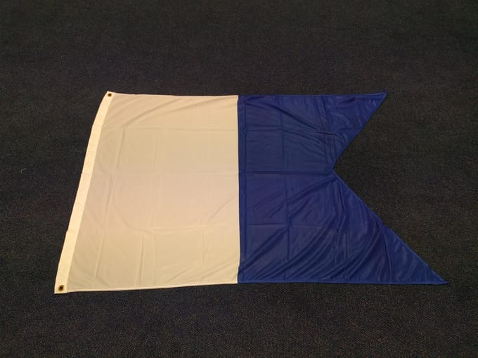 Duik alfa vlag 30 x 45 cm
