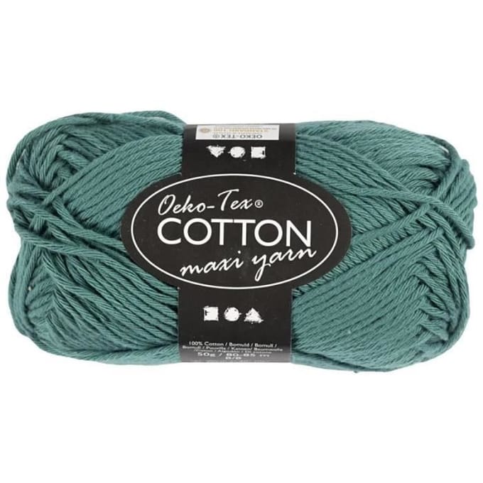 Creativ Company Cotton yarn Size 8/8 L: 80-85 M Petrol - 50gr.