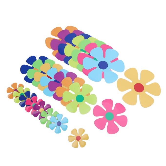 24 STUKS Bloem Uitgesneden Magneten Leuke Kleurrijke Magneetstickers voor Koelkast Whiteboard Autodeur CT551 (8 Groot + 8 Middel blue