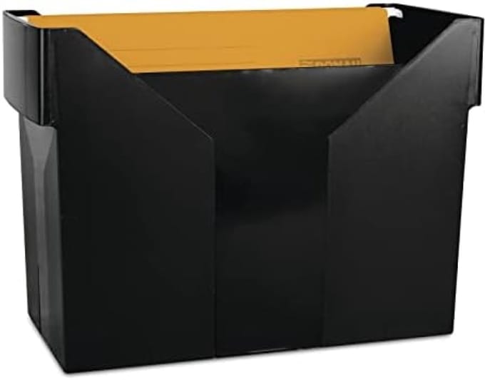 PolkaHome Hangmappenbox - Robuuste opbergdoos met 5 gratis mappen voor A4 documenten