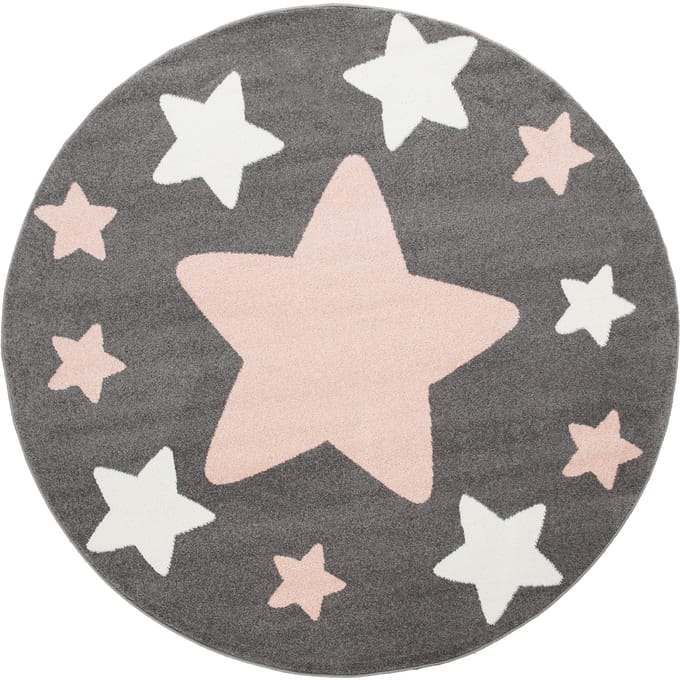 Kindertapijt Caprise grijs  200 cm rond