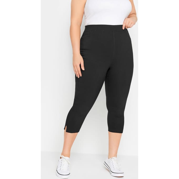 Yours Cropped Bengaline Broek In Zwartsize 46