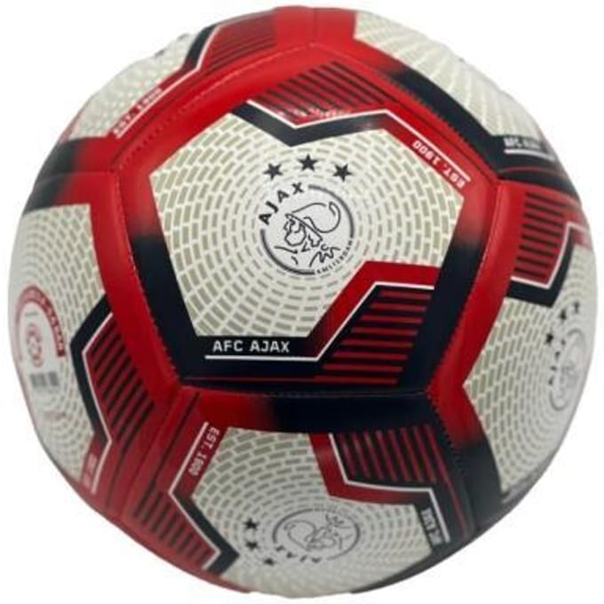 Ajax bal Rood Wit Est 1900 Size 5 Voetbal