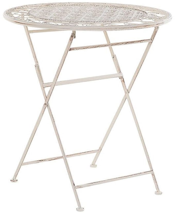 TRIESTE - Tuintafel - Lichtbeige - 70 x 70 cm - Metaal