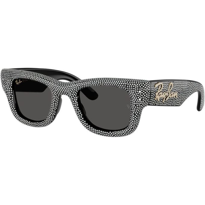 Ray Ban - Wayfarer Puffer - Black With Strass Pave - Dark Grey