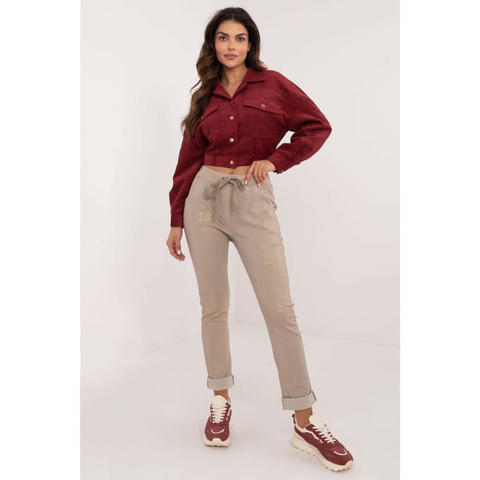 Shiny Comfort Days Pants - Beige / One Size