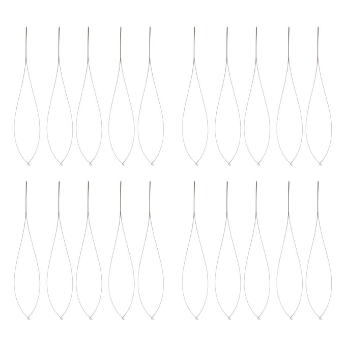 20 stuks Rijgnaalden Flexibel Midden Open Groot Oog Handrijgen Rijgnaalden Set 10,5 cm white