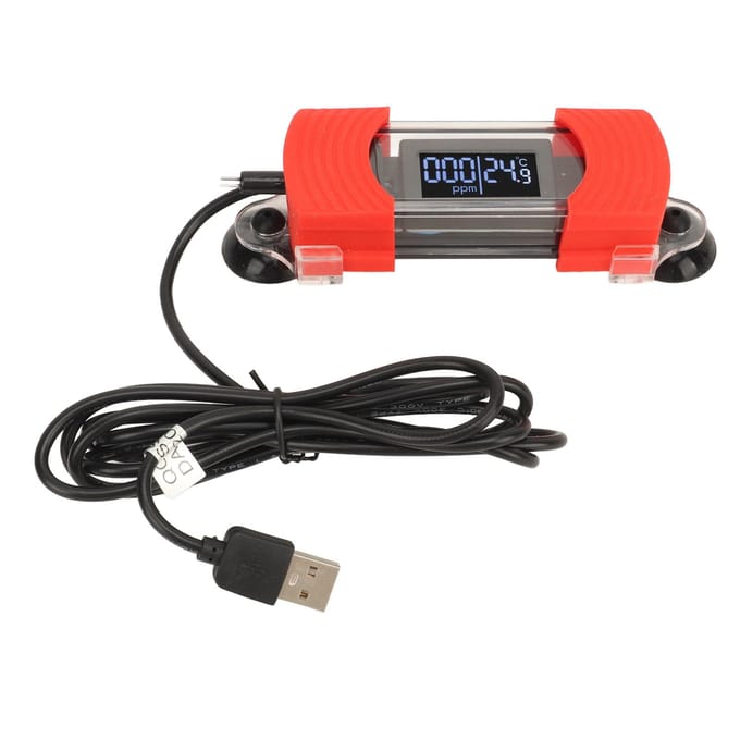 Thermomètre numérique pour aquarium avec détection de la qualité de l'eau TDS Détection haute en temps réel Étanche black