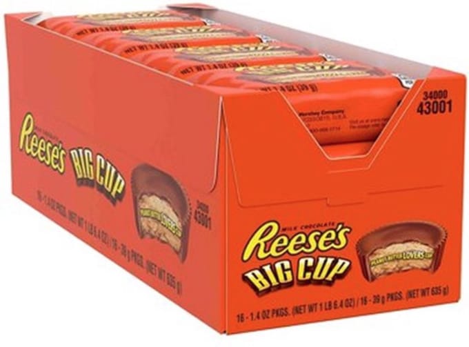 Reese’s BIG CUP Peanut Butter Cups 10-pack | 10 x 39g | Grootverpakking