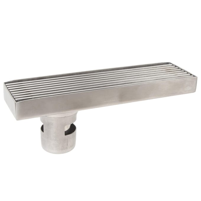 Lineaire Doucheafvoer met Rooster 20cm Lengte 5.5cm Breedte RVS Rechthoek Douchevloerafvoer white