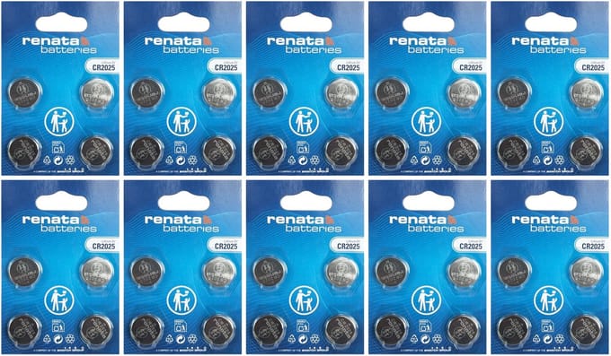 Renata - Knoopcel batterijen - CR2025 - Lithium - 3V - 40 stuks