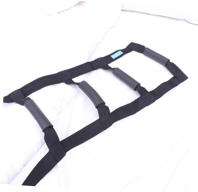 Bed Ladder Hulp - Zit Hulp - Makkelijk Opstaan - Verstelbare Band - 190cm Lengte - Zwart