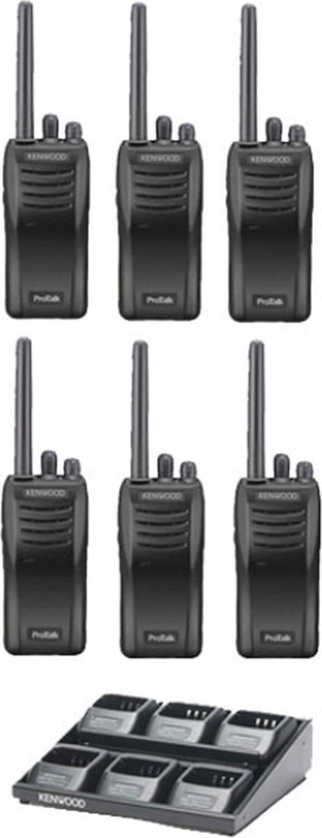 Set van 6 stuks Kenwood TK-3501 met multilader