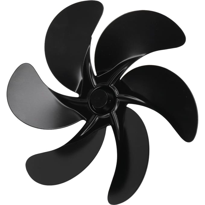 6 Bladen Openhaard Ventilatorblad Vervanging Universeel Aluminiumlegering Ventilatorblad Kachelventilator Accessoires black