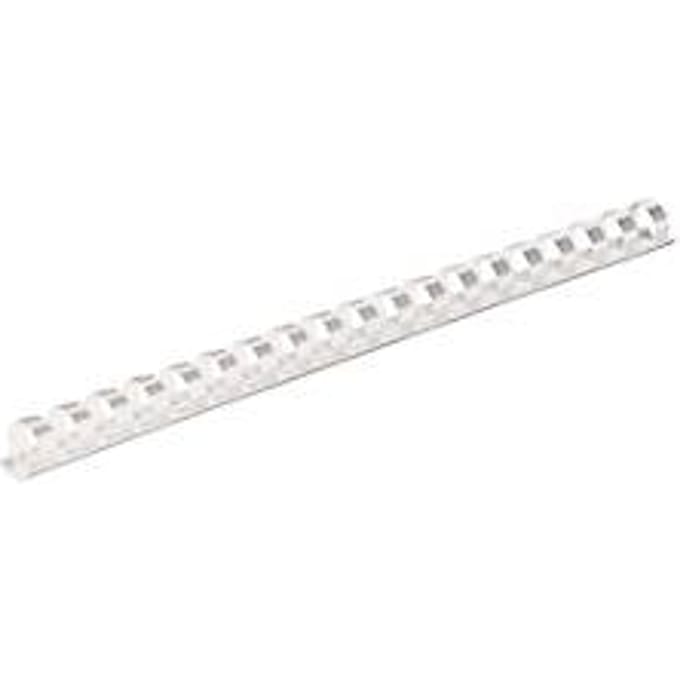 Fellowes plastic inbindruggen, formaat 8 mm, 100 stuks, voor inbindmachines plastic inbindrug wit, 100 stuks