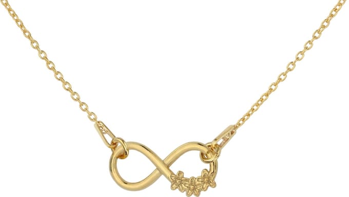 ARLIZI 1317 Ketting Infinity Bloemen Hanger - Dames - Verguld - 46 cm